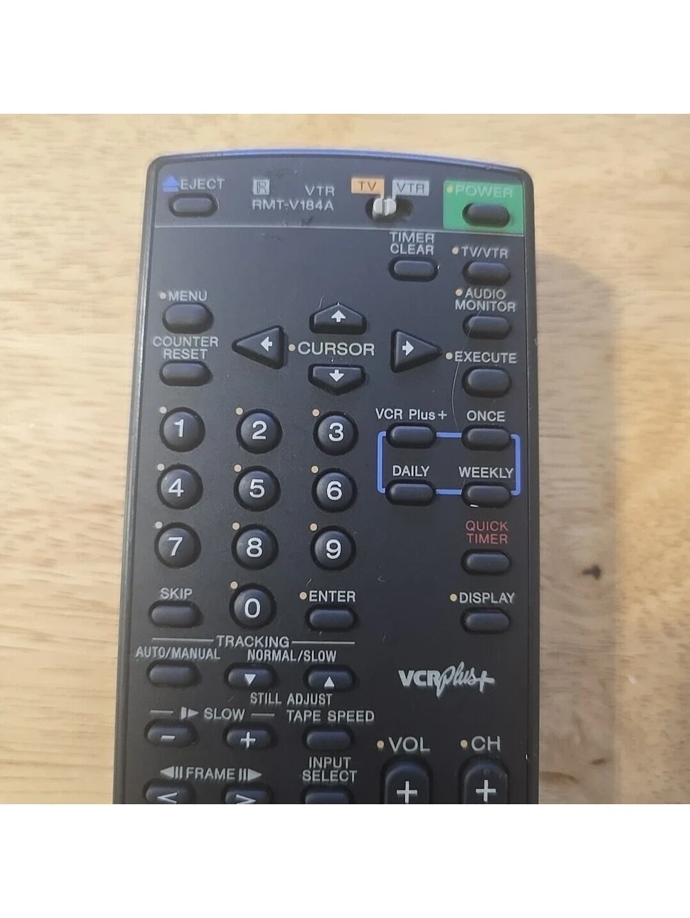 SONY RMT-V184A VTR TV REMOTE CONTROL SLV-760HF SLV-761HF